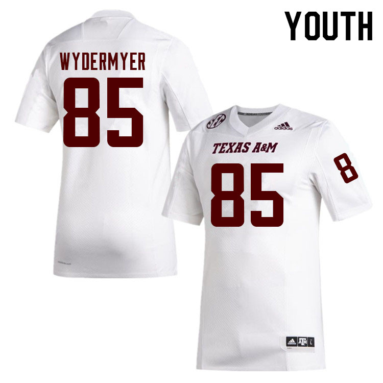 Youth #85 Jalen Wydermyer Texas A&M Aggies College Football Jerseys Sale-White